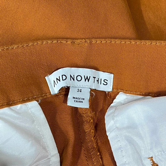 And Now This Men's Brown Stretch Performance Chino Shorts SZ 34 - Picture 9 of 11